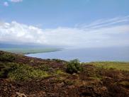 Looking south along the coast at mid-day