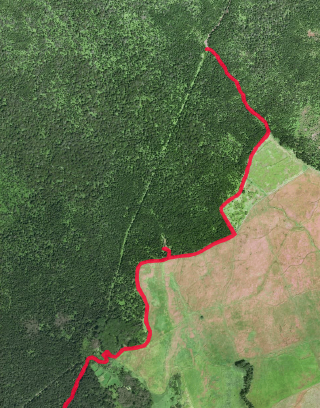 Satellite image of upper Hao Springs Road