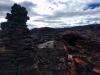 Cairn near red lava tube