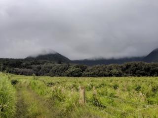 If you look closely, there's the faint line of a waterfall in the distance